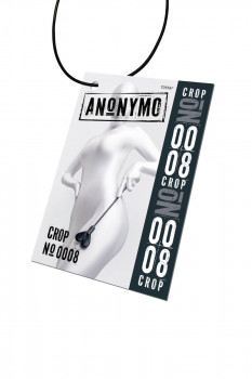 Черный стек со шлепком в форме сердца Anonymo - 35 см.