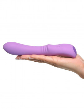 Сиреневый перезаряжаемый гнущийся вибратор Flexible Please-Her - 18,5 см.