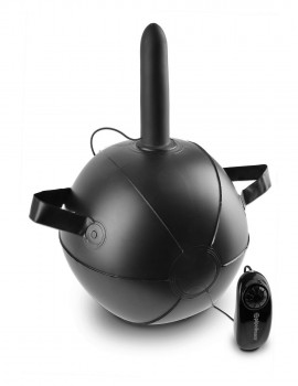 Мини-мяч с фаллической насадкой коричневого цвета и вибрацией Vibrating Mini Sex Ball with 7