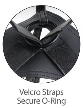 Кофейный страпон на трусиках Strap-on Harness Cock - 20,3 см.
