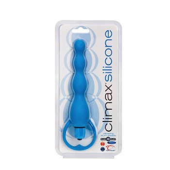 Анальная ёлочка с вибрацией Climax Silicone Vibrating Bum Beads - 16 см.